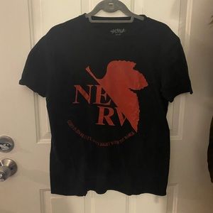 Neon Genesis Evangelion NERV Black Tee Size M